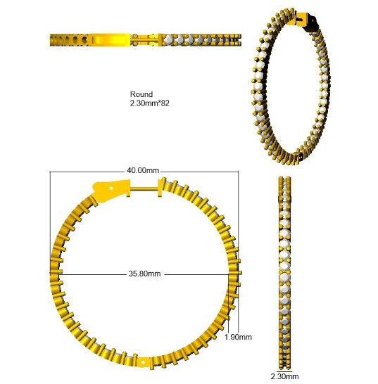 SE6529 — Earrings - 9k Yellow Gold detail