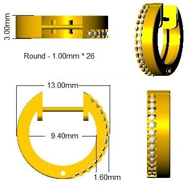 SE6561 — Earrings - 9k Yellow Gold detail