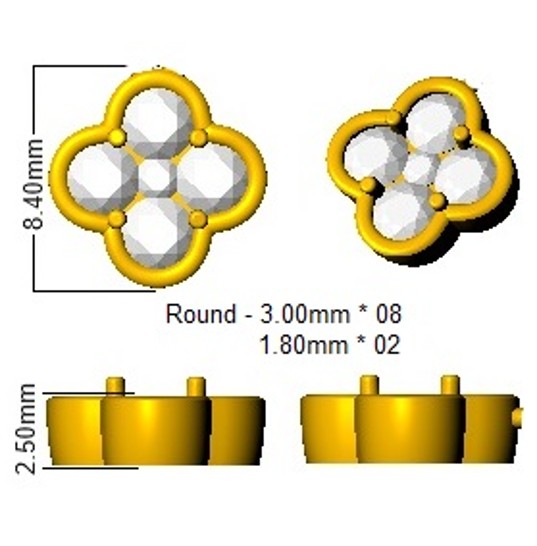 SE6572 — Earrings - 9k Yellow Gold detail
