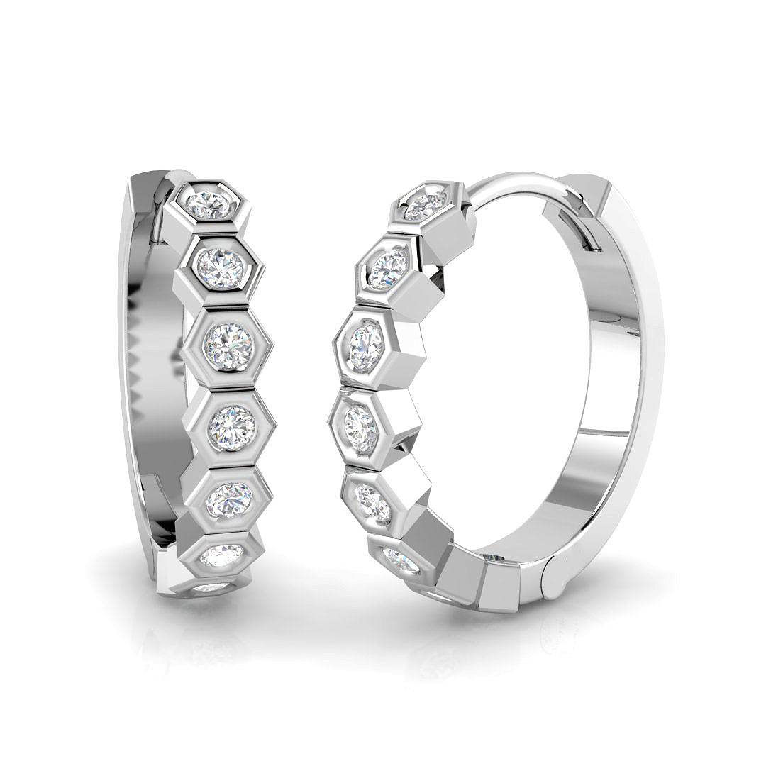 SE6577 — Earrings - 9k White Gold