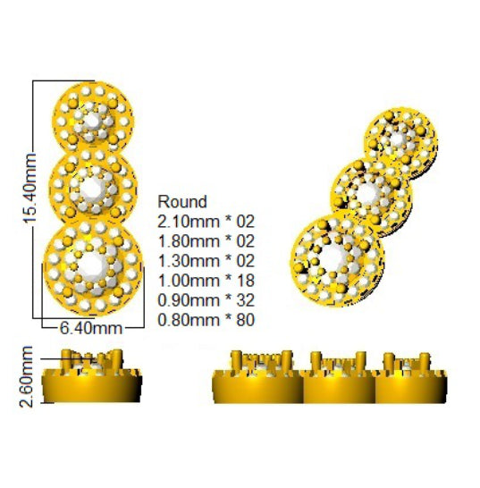 SE6589 — Earrings - 9k Yellow Gold detail