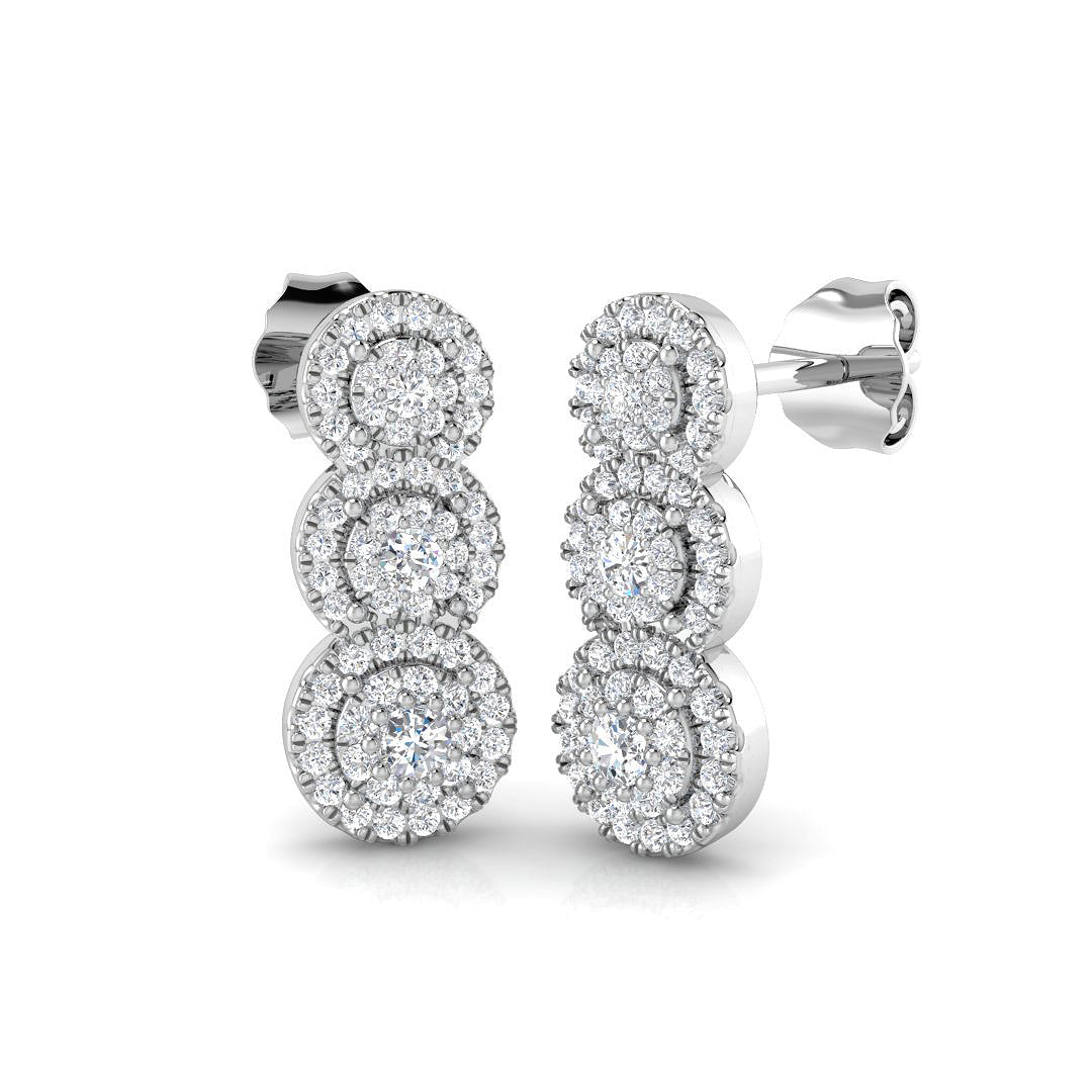 SE6589 — Earrings - 9k White Gold