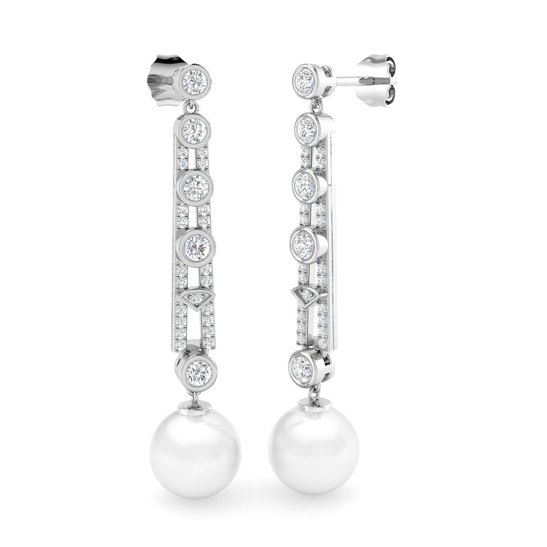 SE6592 — Earrings - 9k White Gold