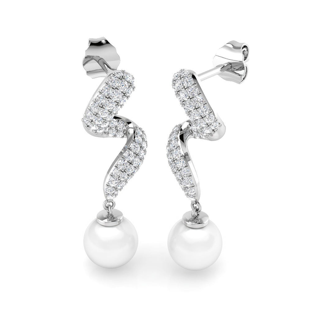 SE6595 — Earrings - 9k White Gold