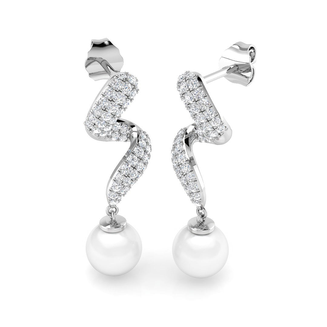 SE6595 — Earrings - 9k White Gold