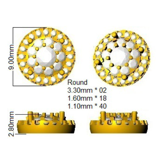 SE6597 — Earrings - 9k Yellow Gold detail