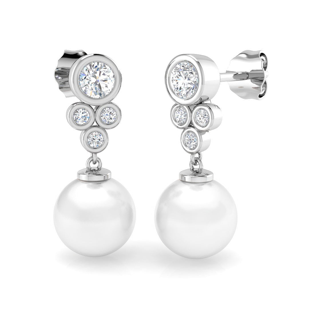 SE6605 — Earrings - 9k White Gold