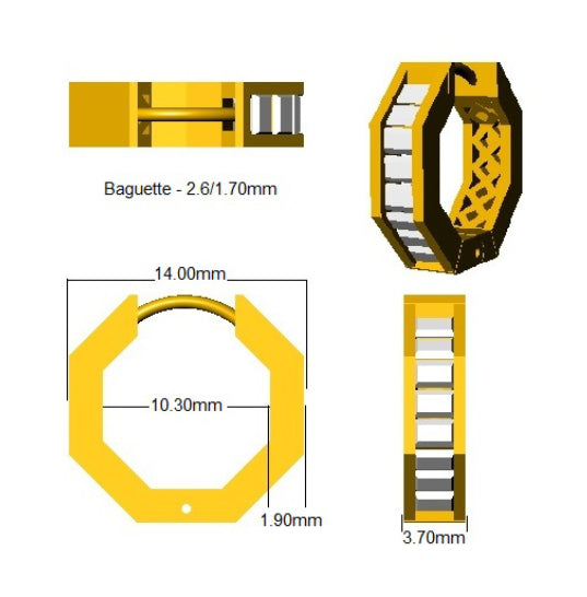SE6613 — Earrings - 9k Yellow Gold detail