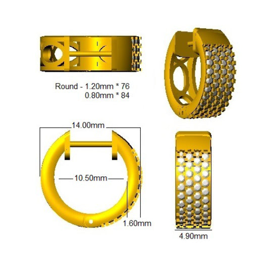 SE6617 — Earrings - 9k Yellow Gold detail