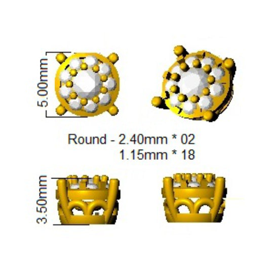 SE6630 — Earrings - 9k Yellow Gold detail
