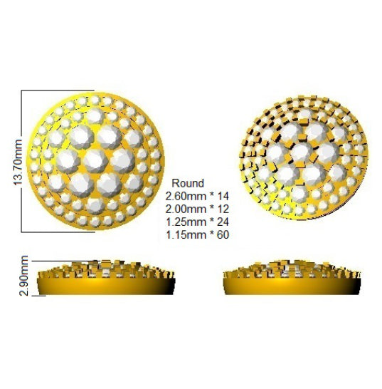 SE6634 — Earrings - 9k Yellow Gold detail