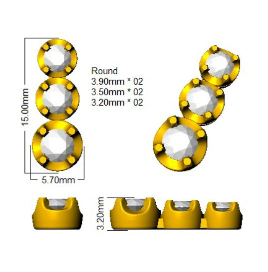 SE6648 — Earrings - 9k Yellow Gold detail