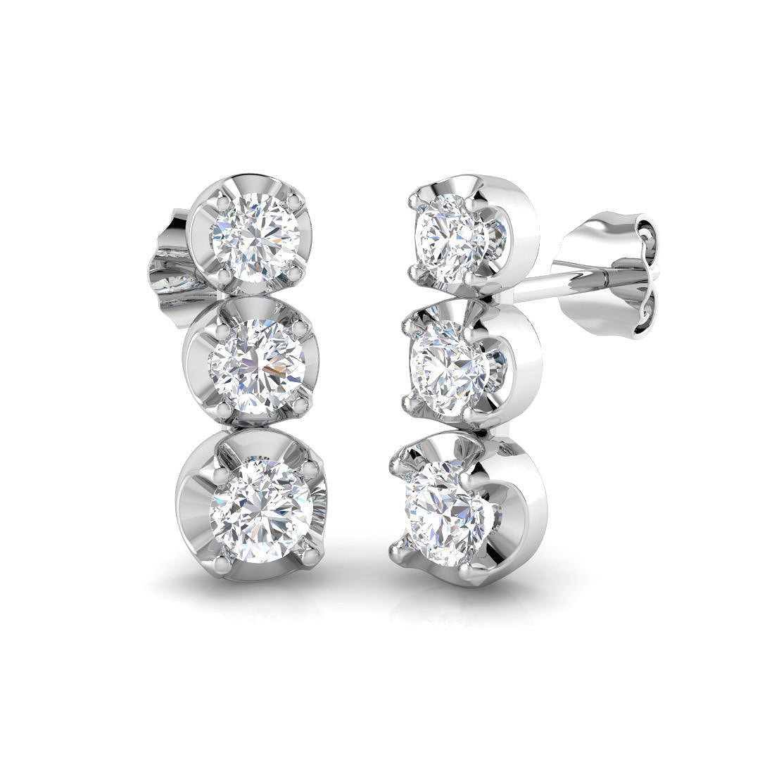 SE6648 — Earrings - 9k White Gold
