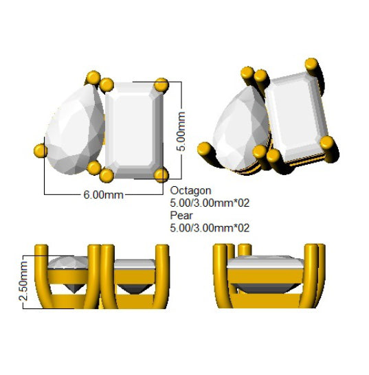 SE6668 — Earrings - 9k Yellow Gold detail