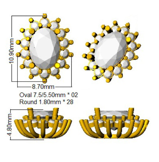 SE6689 — Earrings - 9k Yellow Gold detail