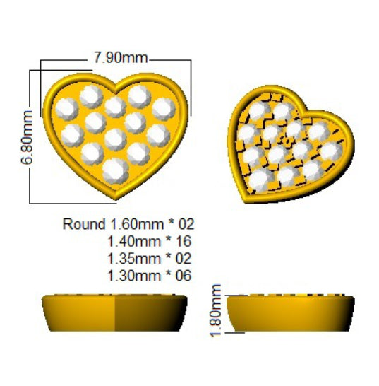 SE6712 — Earrings - 9k Yellow Gold detail