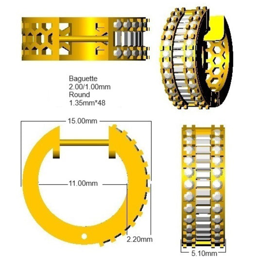 SE6714 — Earrings - 9k Yellow Gold detail