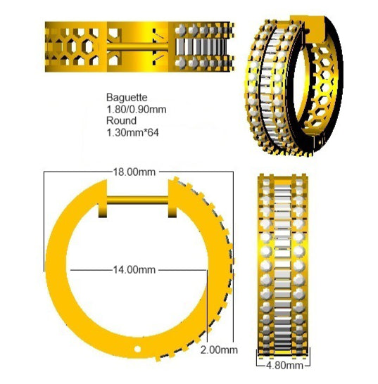 SE6716 — Earrings - 9k Yellow Gold detail