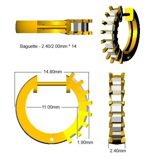 SE6719 — Earrings - 9k Yellow Gold detail