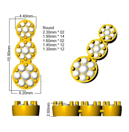 SE6729 — Earrings - 9k Yellow Gold detail