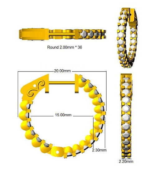 SE6739 — Earrings - 9k Yellow Gold detail