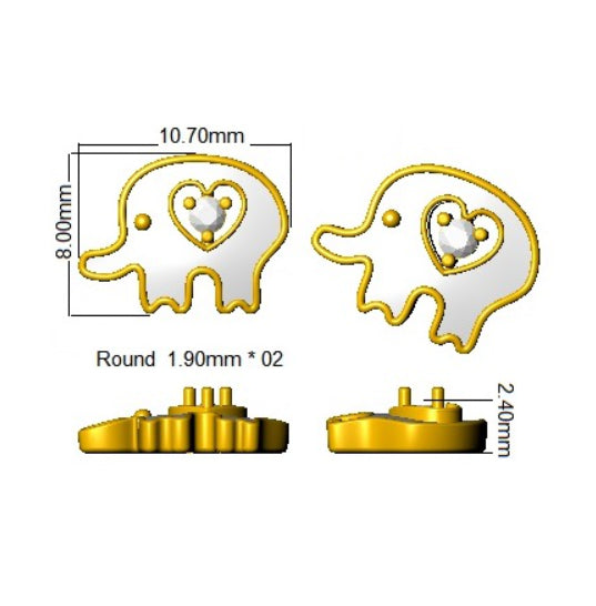SE6768 — Earrings - 9k Yellow Gold detail