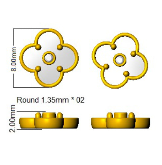 SE6771 — Earrings - 9k Yellow Gold detail