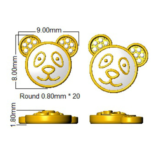 SE6772 — Earrings - 9k Yellow Gold detail