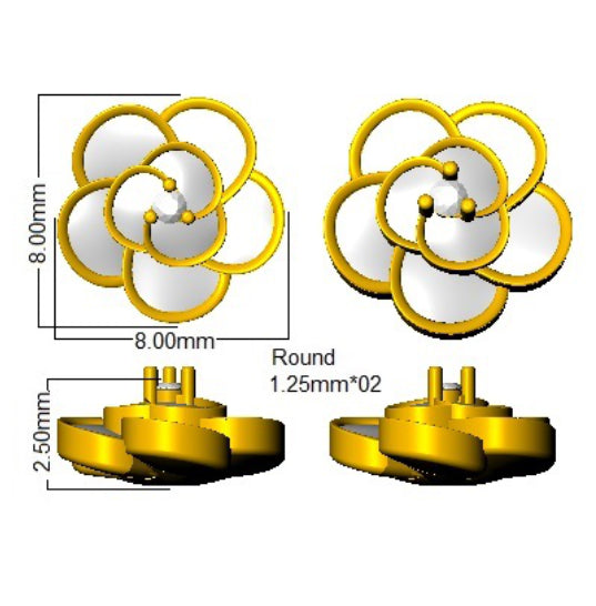 SE6779 — Earrings - 9k Yellow Gold detail