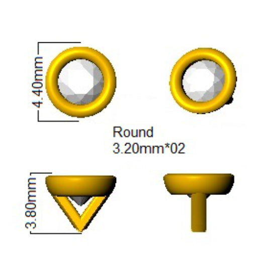 SE6804 — Earring - 9k Yellow Gold detail