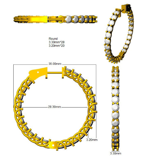 SE6915 — Earrings - 9k Yellow Gold detail