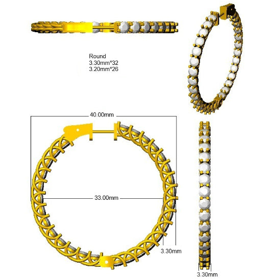 SE6916 — Earrings - 9k Yellow Gold detail