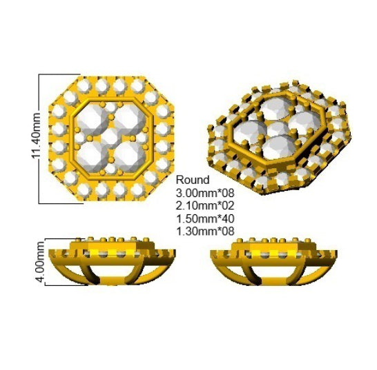 SE6926 — Earrings - 9k Yellow Gold detail