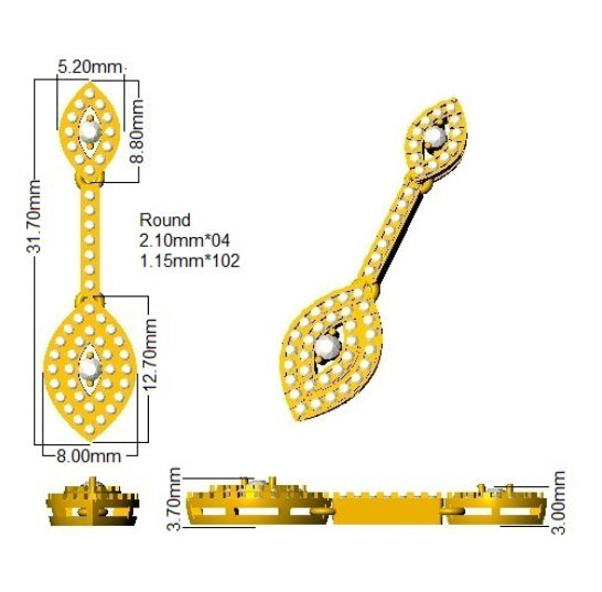 SE6941 — Earrings - 9k Yellow Gold detail