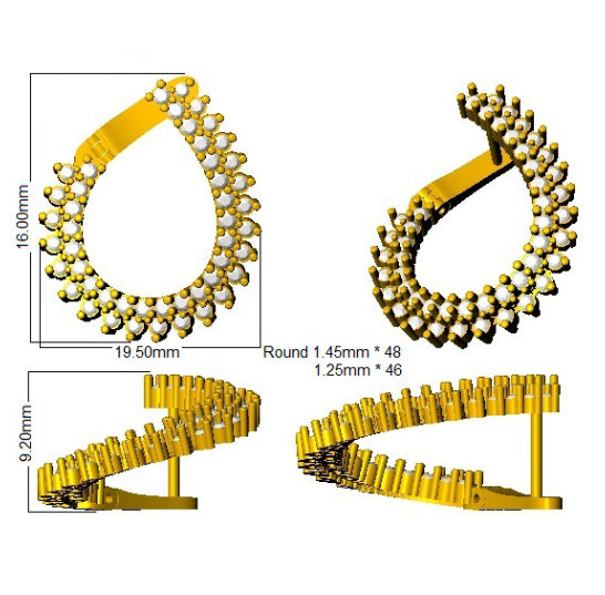 SE6949 — Earrings - 9k Yellow Gold detail
