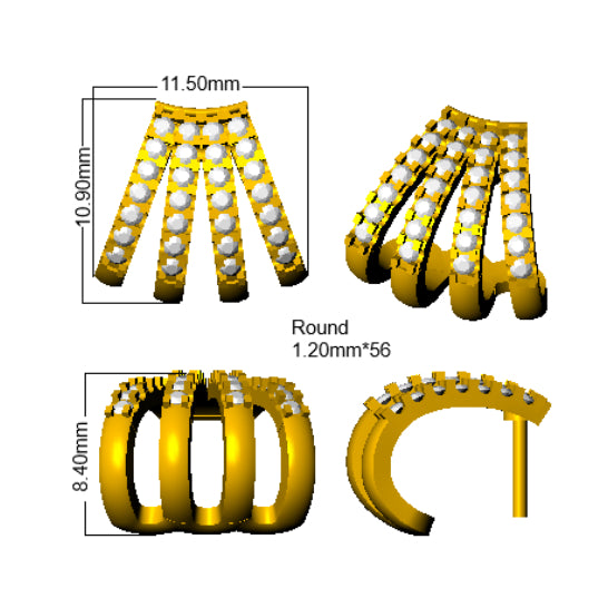 SE6969 — Earrings - 9k Yellow Gold detail
