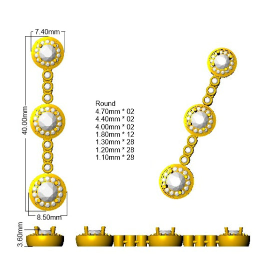 SE6975 — Earrings - 9k Yellow Gold detail