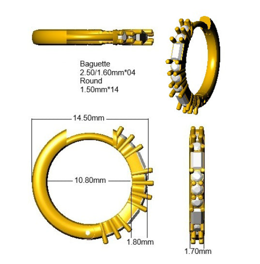 SE6985 — Earrings - 9k Yellow Gold detail