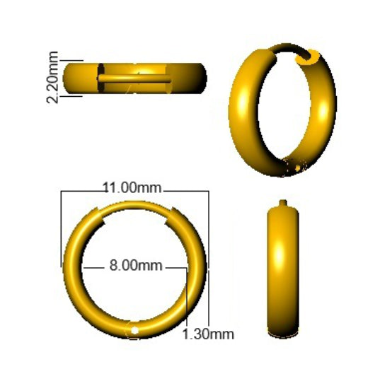 SE6986 — Earrings - 9k Yellow Gold detail