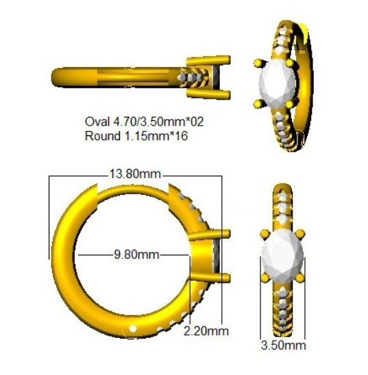 SE6990 — Earrings - 9k Yellow Gold detail