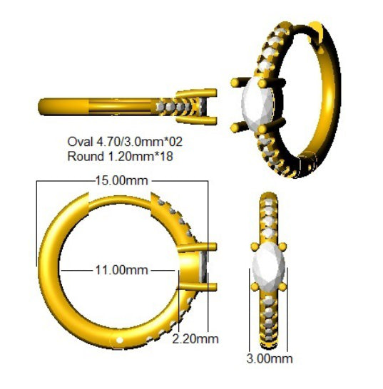 SE6994 — Earrings - 9k Yellow Gold detail