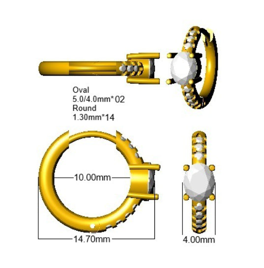 SE7001 — Earrings - 18k Yellow Gold detail