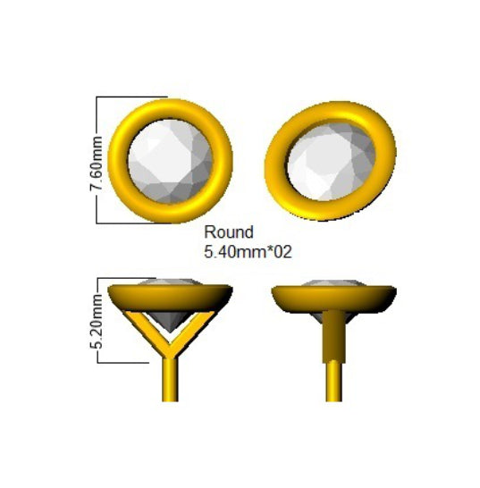 SE7004 — Earrings - 9k Yellow Gold detail
