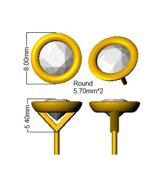 SE7005 — Earrings - 9 KT Yellow Gold detail