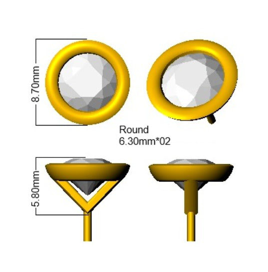 SE7006 — Earrings - 9k Yellow Gold detail