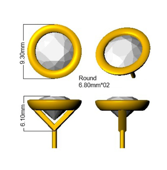 SE7007 — Earrings - 9k Yellow Gold detail
