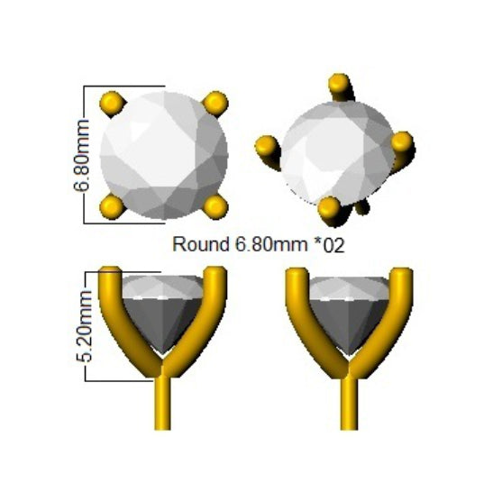 SE7009 — Earrings - 9k Yellow Gold detail