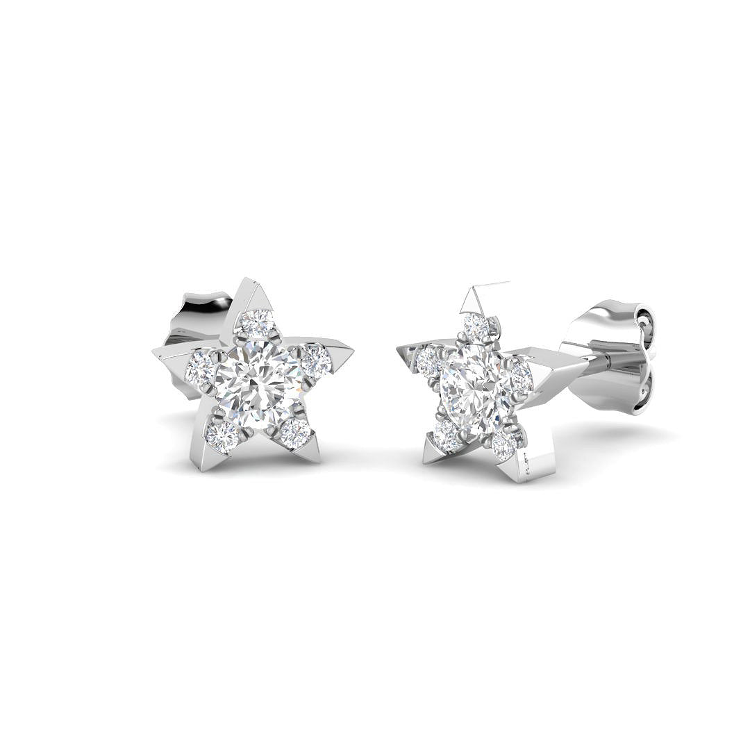 SE7018 — Earrings - 9k White Gold