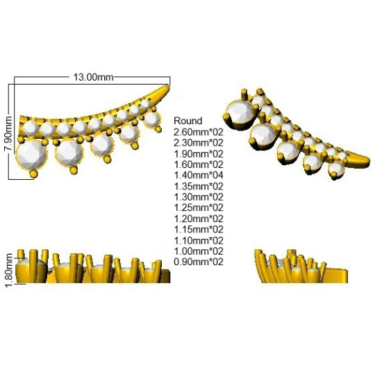 SE7022 — Earrings - 9k Yellow Gold detail