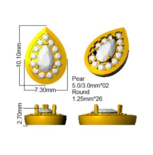 SE7053 — Earrings - 9k Yellow Gold detail